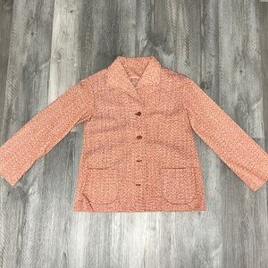 Red multicolored tweed blazer jacket